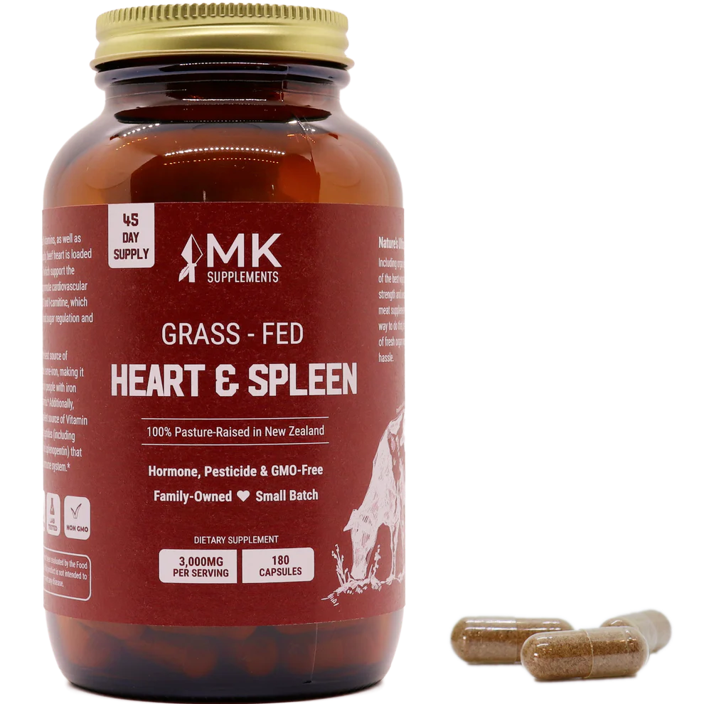 MK Supplements Grass-Fed Beef Heart & Spleen