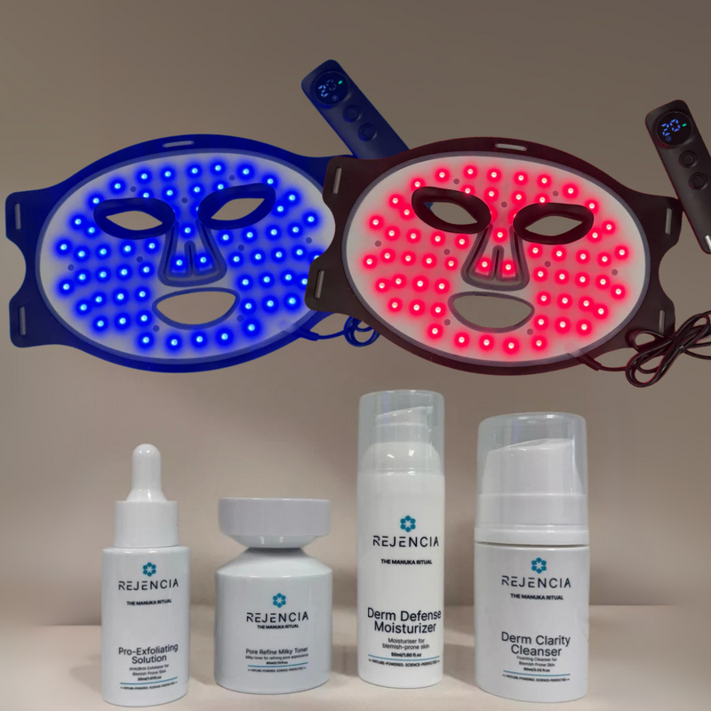 Clear Skin Bundle (TheraGlow Mask2Go + Rejencia Blemish Kit)