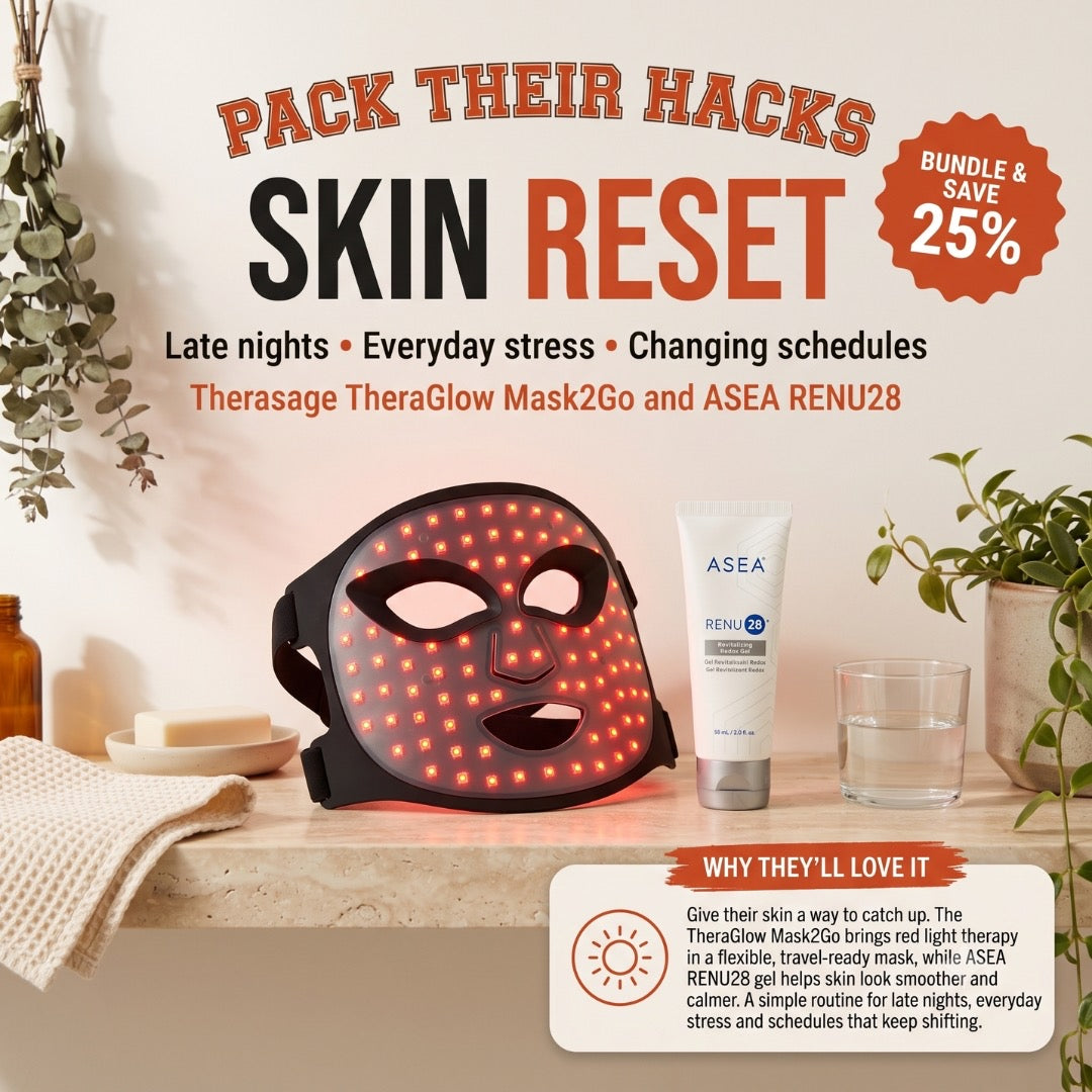 Skin Reset bundle: Therasage TheraGlow Mask2Go and ASEA RENU28.