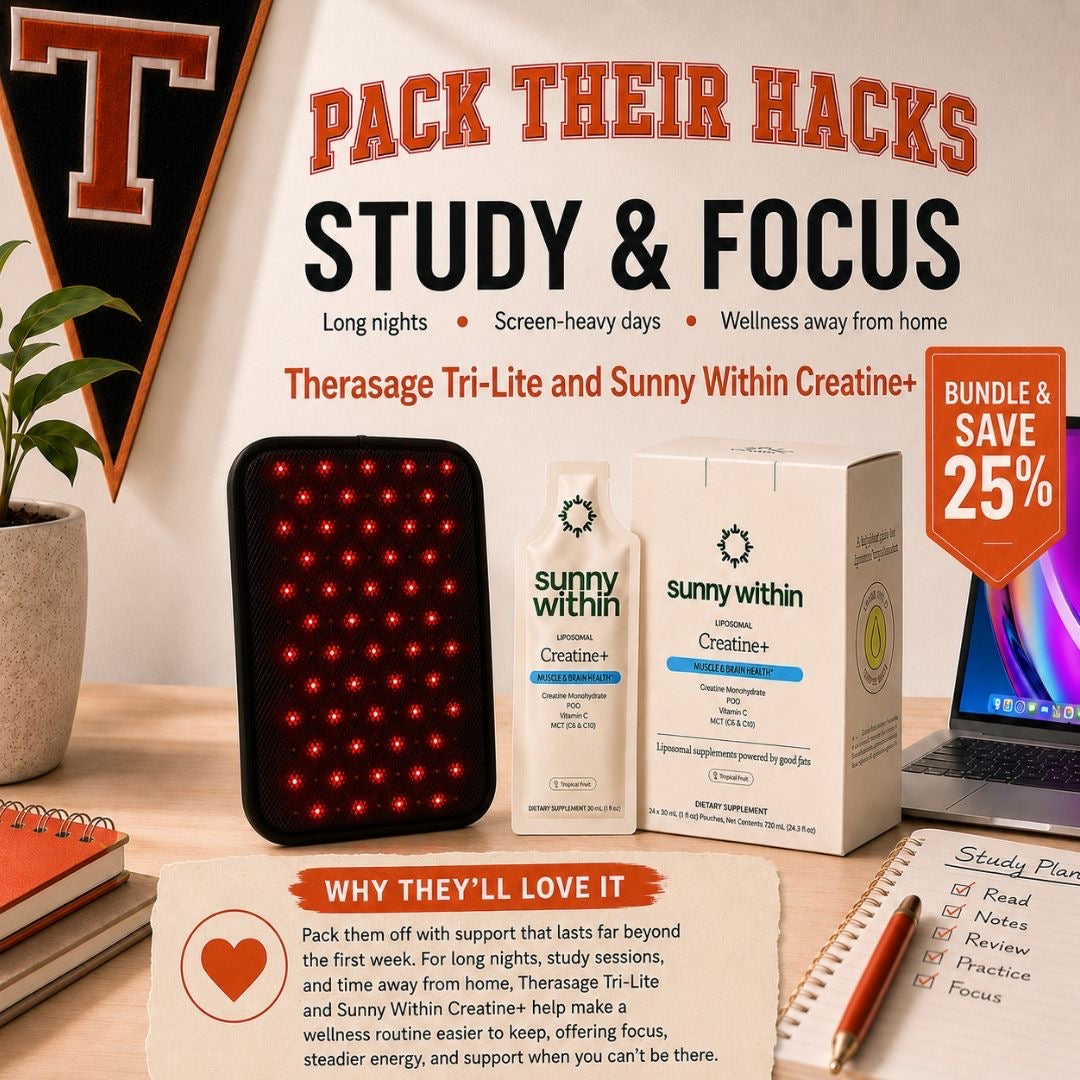 Study and Focus bundle: Therasage Tri-Lite and Sunny Within Creatine+.