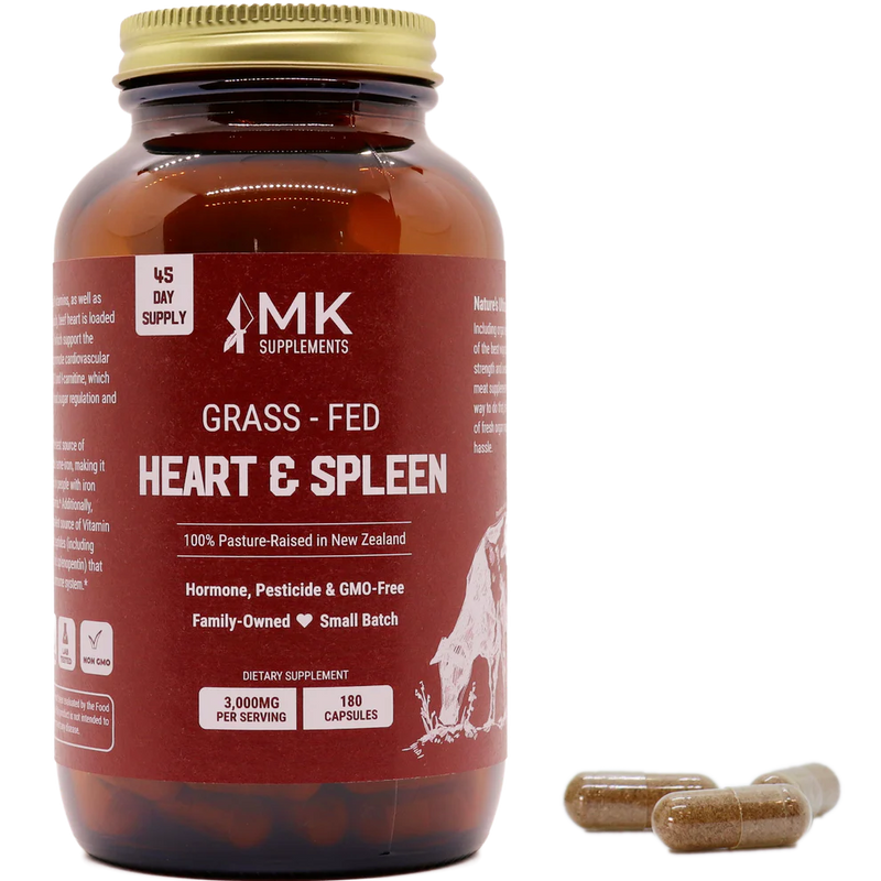 MK Supplements Grass-Fed Beef Heart & Spleen