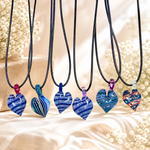 One-Of-A-Kind Hand Blown Glass Pendant TheraHeart