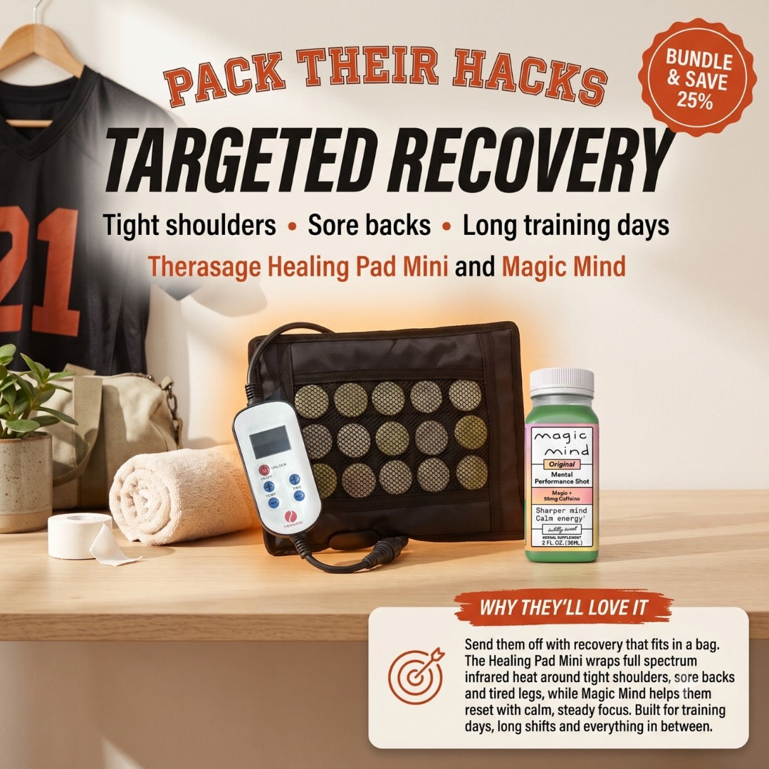 Targeted Recovery bundle: Therasage Healing Pad Mini and Magic Mind.