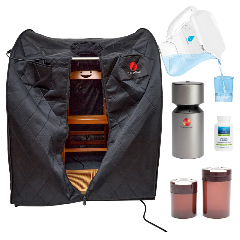 Winter Solstice Bundle (Thera360 Plus Black Sauna, TheraH2O Water Pitcher, TherAroma Atomizer, TherWare Storage Cannister, Equi.Life Universal Binder)